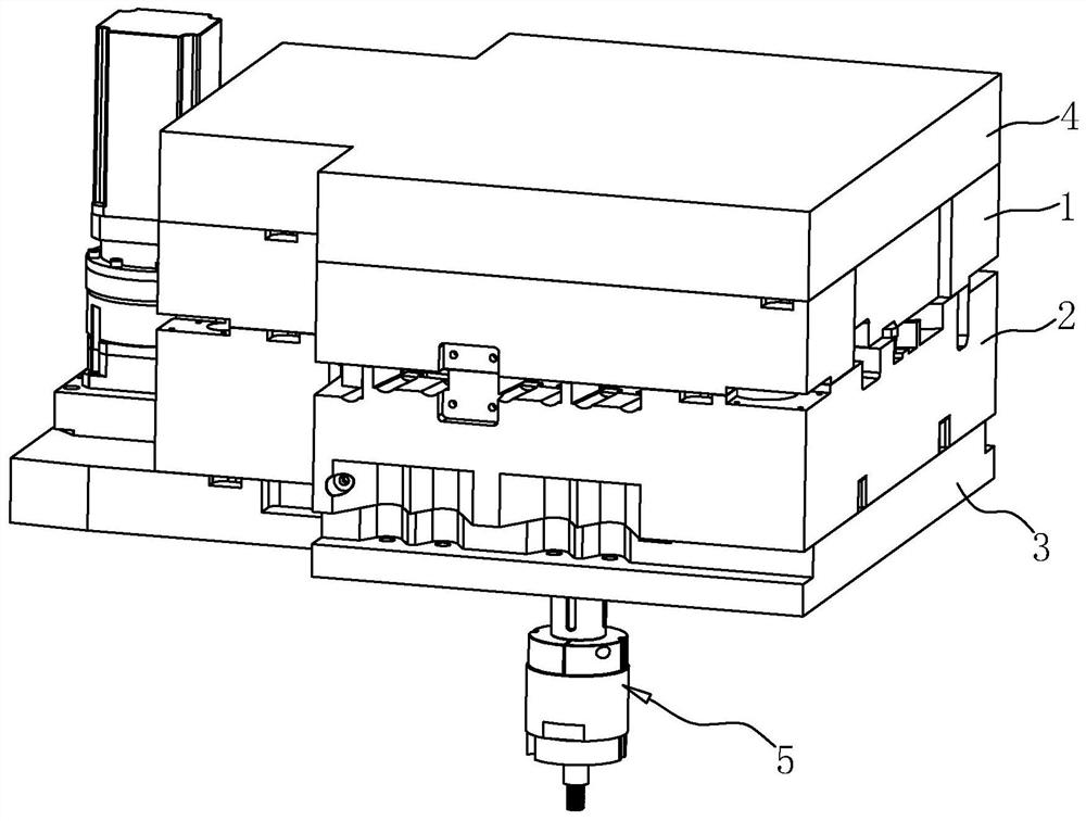 A three-color push and turn automatic forming mechanism