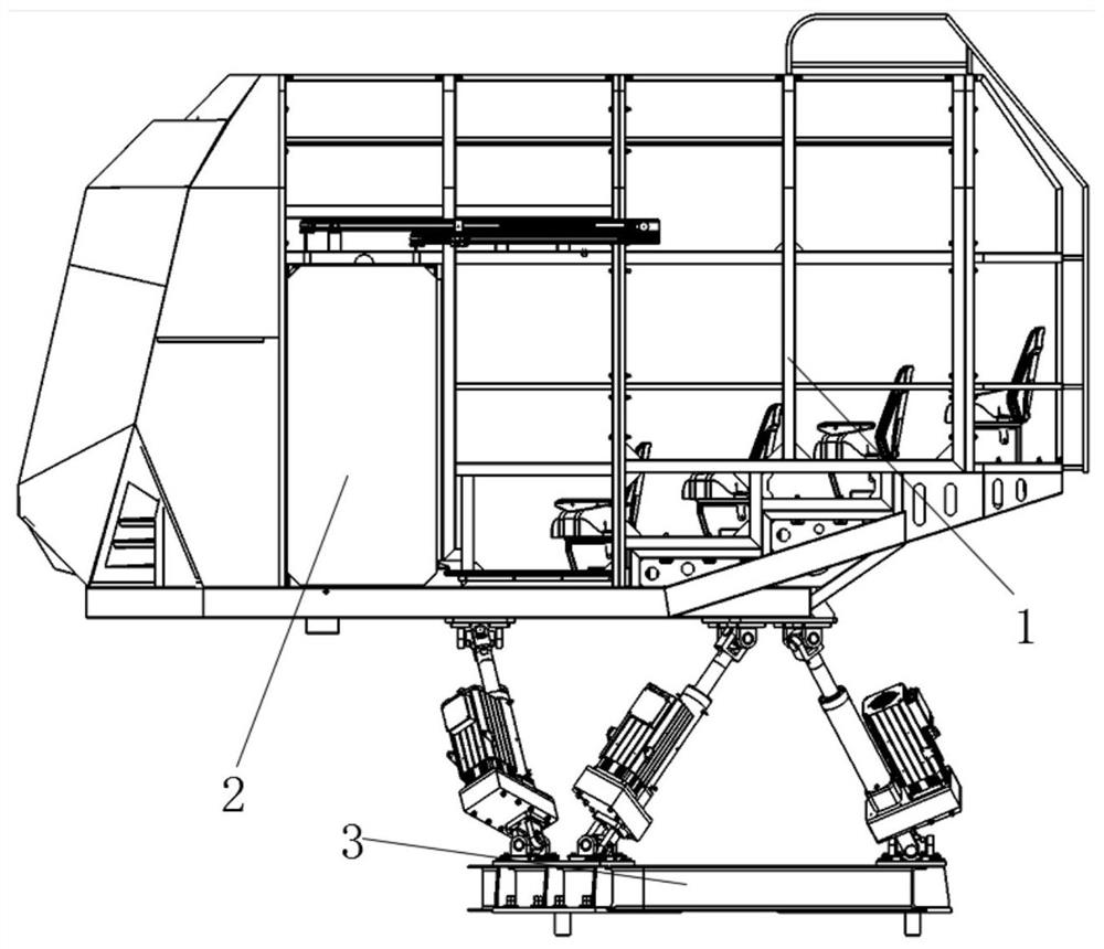 Sliding plug door system and multi-degree-of-freedom cabin