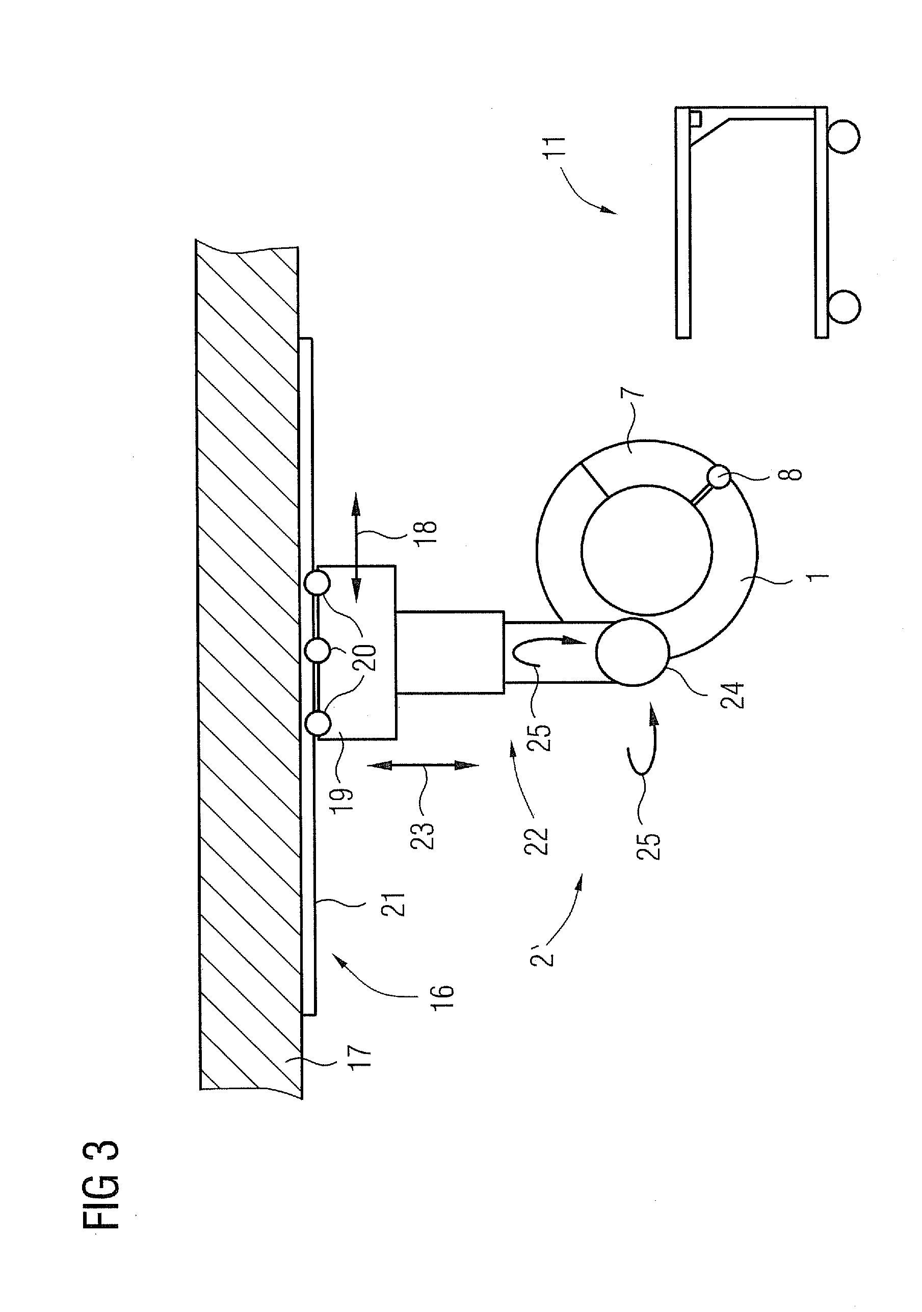 Medical examination device for CT imaging and for nuclear medical imaging