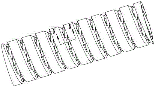 Synchronous spraying device for large machine