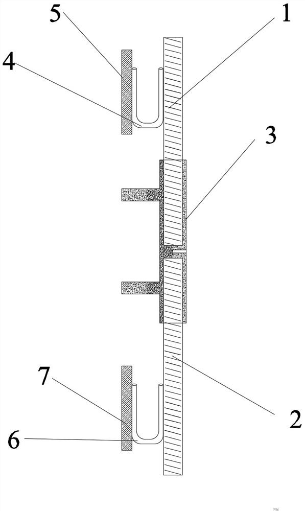 A lightning protection downconductor connection structure and its construction method in a prefabricated building