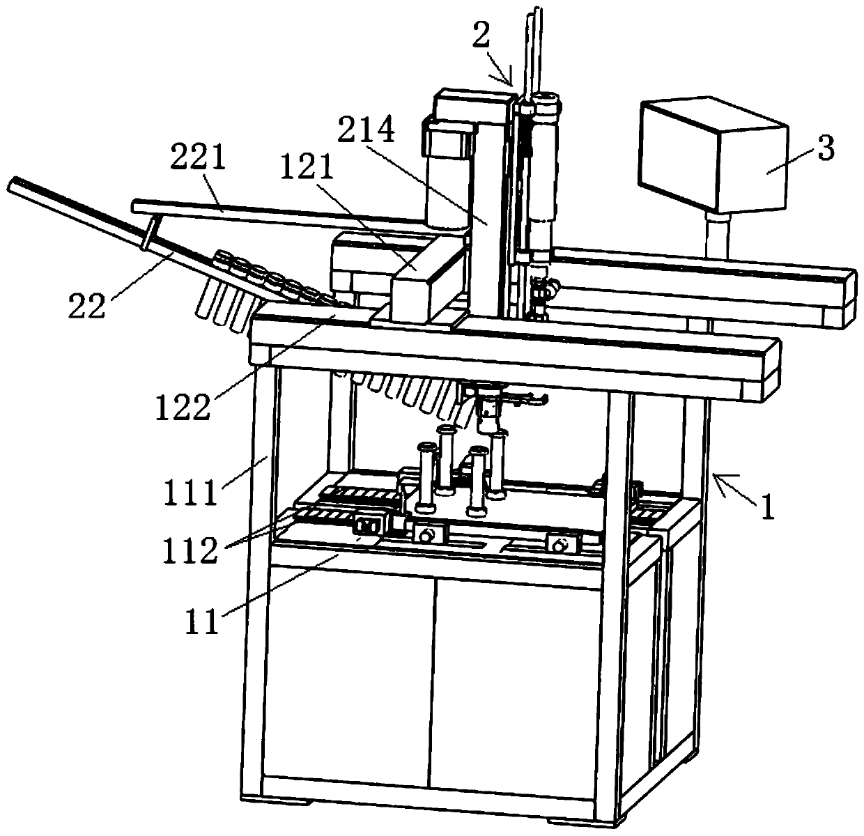 Device for achieving automatic welding of T-shaped stud on embedded part