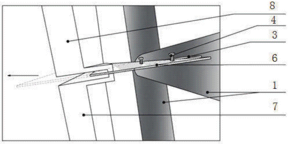 Die for mounting big-area GRG panel