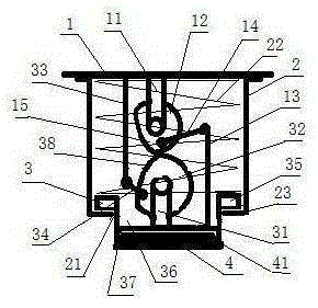 Locking bottom stud with automatic leveling function