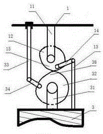 Locking bottom stud with automatic leveling function