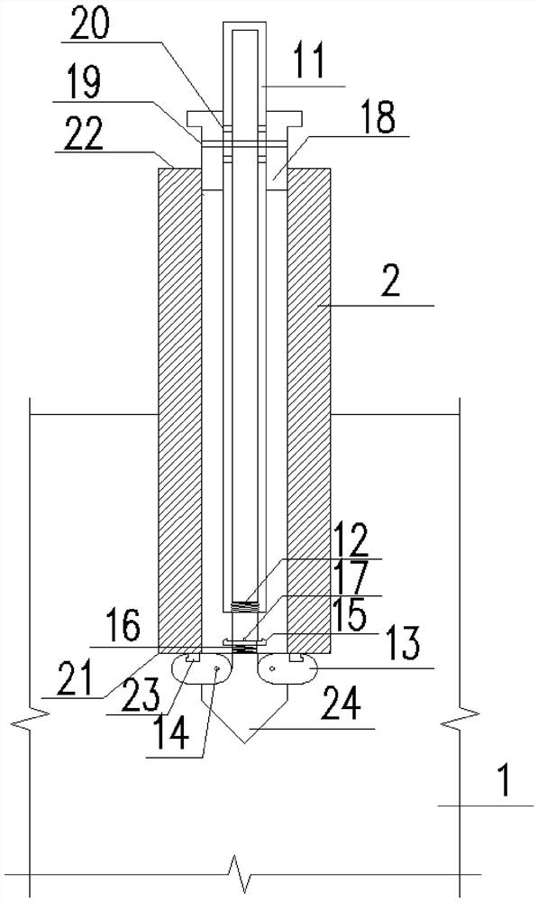 Concrete prefabricated pipe piles that only bear the pull-out effect