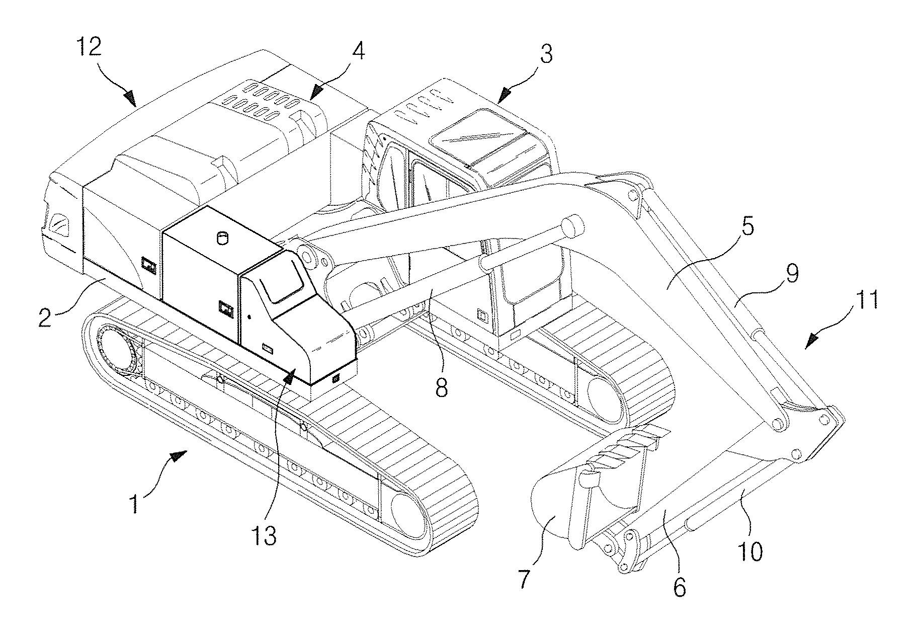 Heavy equipment having tool box opening in forward direction of the equipment