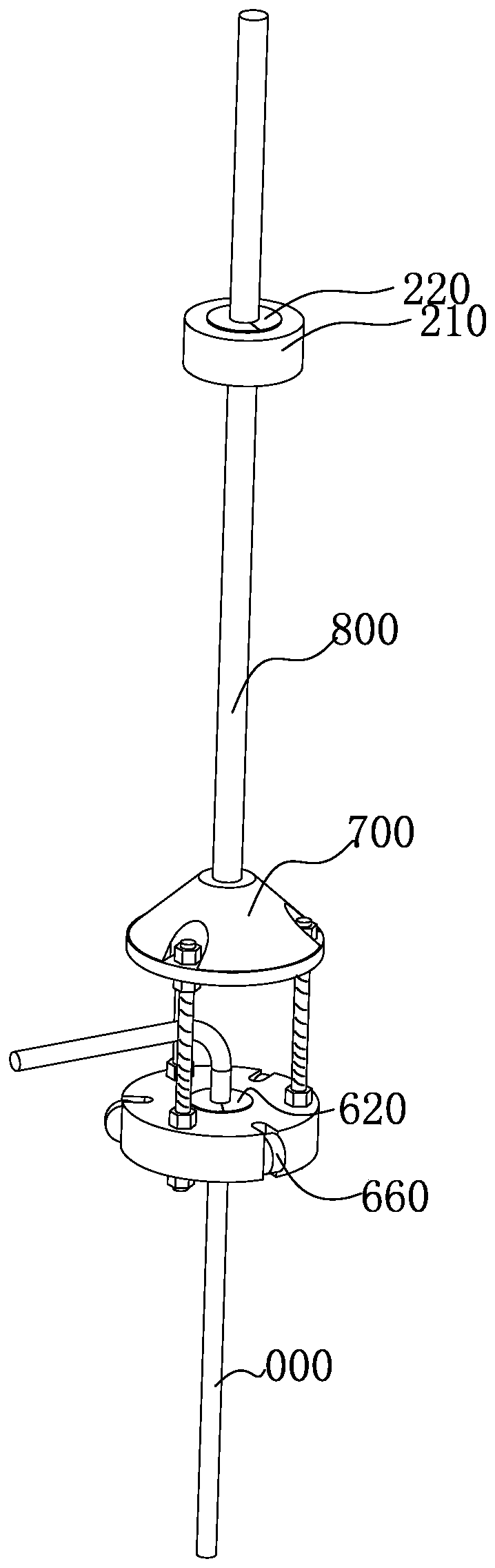 L-shaped anchor rod drawing test clamping device for highway engineering