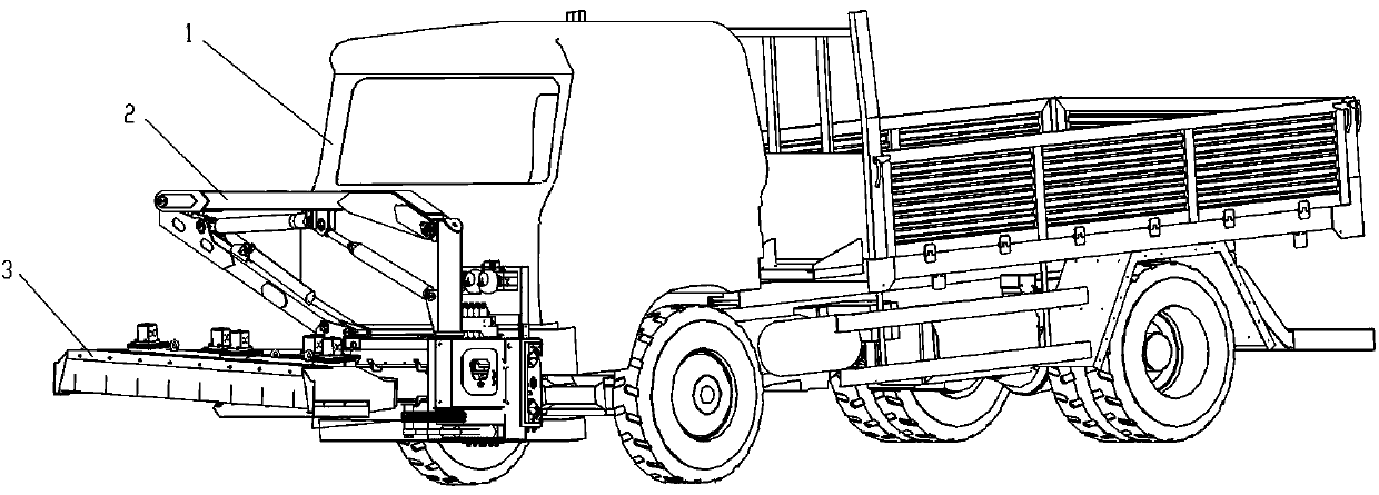 Hedge trimmer centrifugal shear for greening comprehensive maintenance vehicle