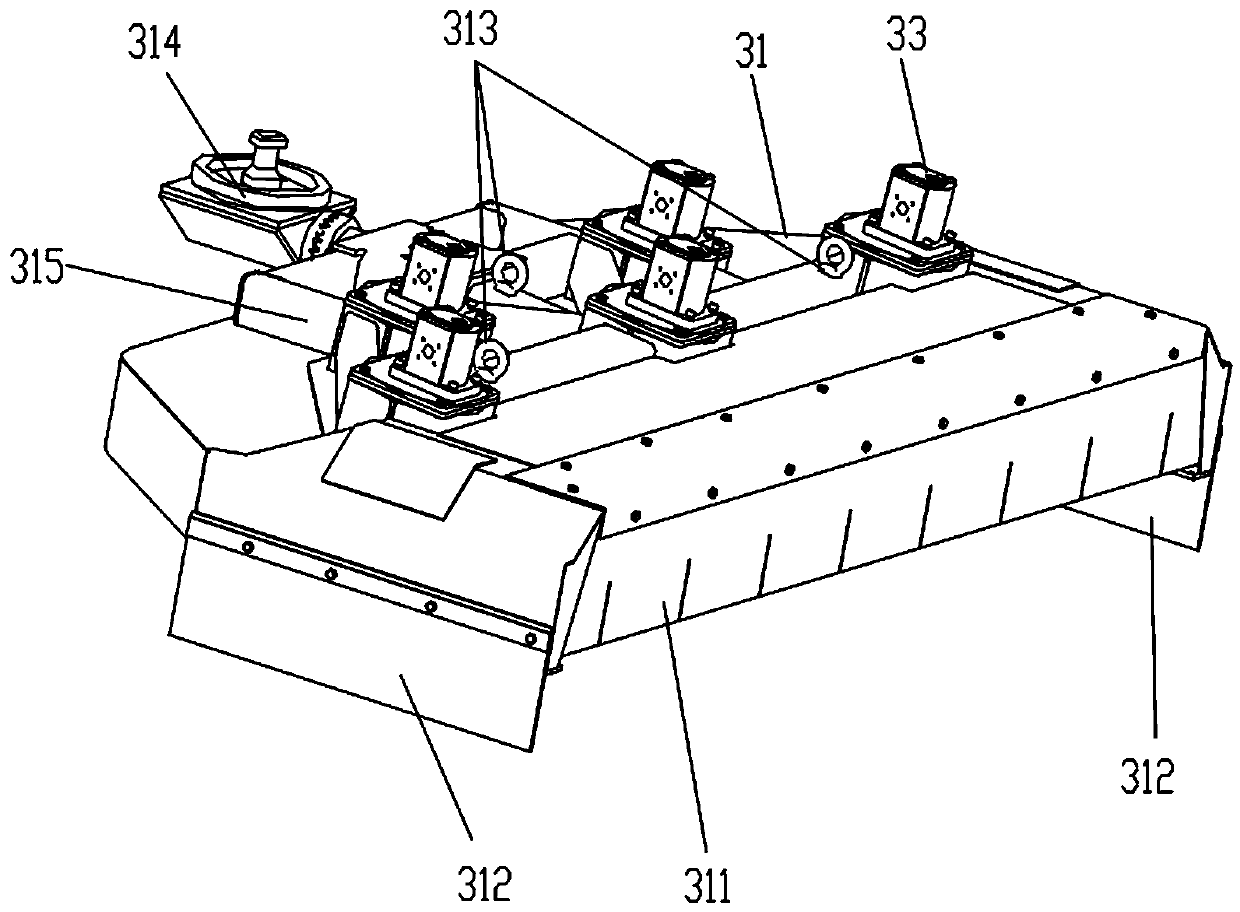 Hedge trimmer centrifugal shear for greening comprehensive maintenance vehicle