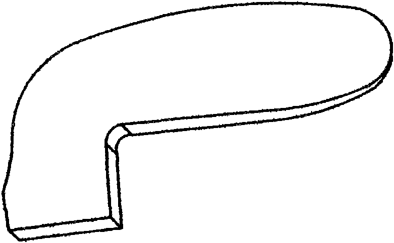 Production process of pressure formed hollow handle of metal plate