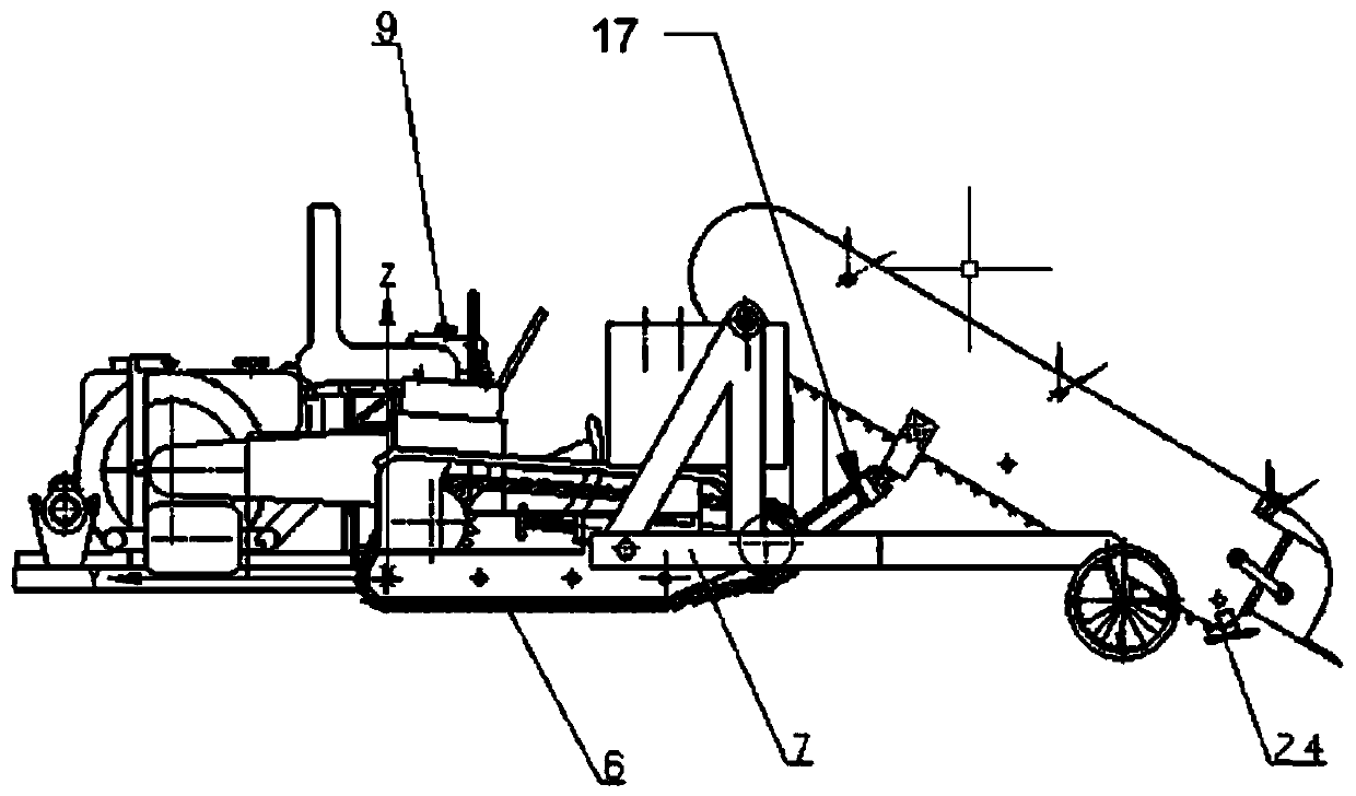 Small self-propelled full-width seedling lifting harvester