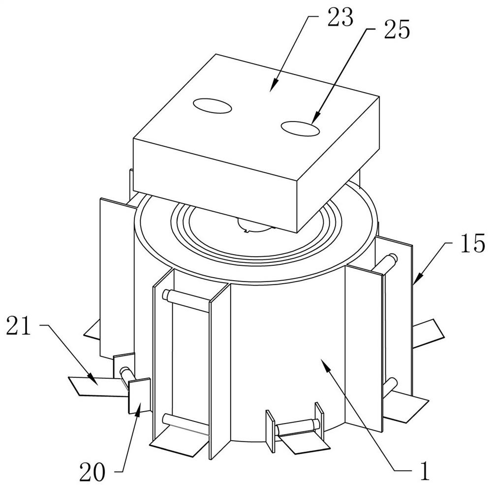 A sticking device for treating liver cirrhosis ascites