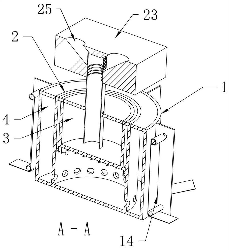 A sticking device for treating liver cirrhosis ascites