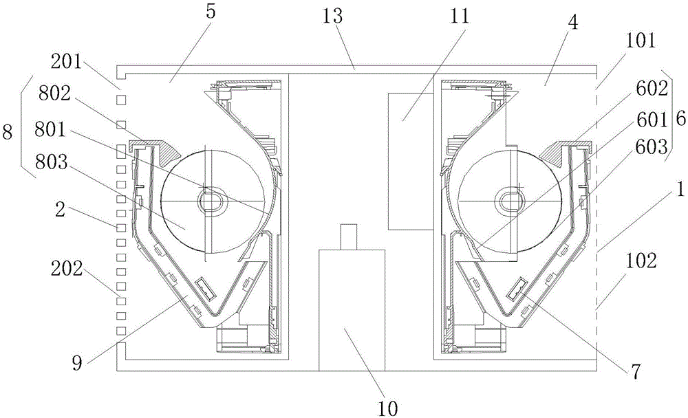 Low-noise window air conditioner