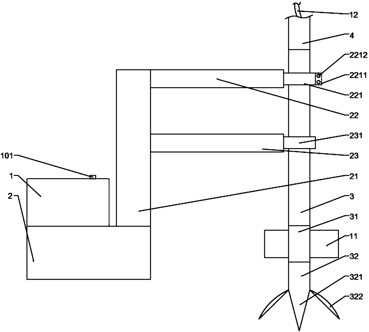 Device for measuring flowing speeds of different water layers of Yangtze river