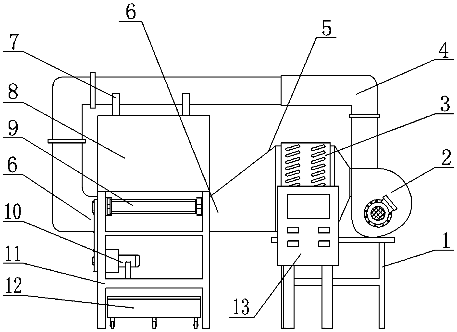 Conduction oil heating dryer