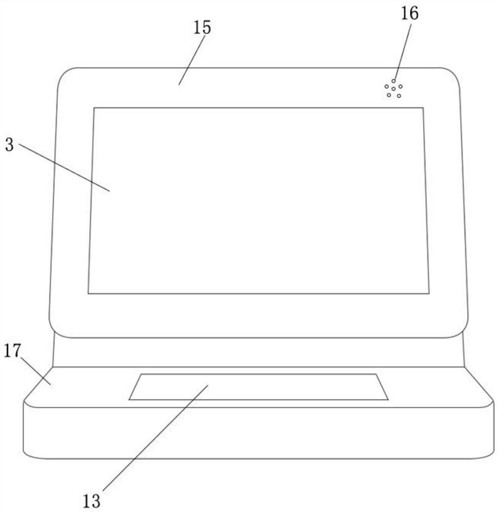 Double-screen machine for psychological research and judgment system of supervised person in public security prison