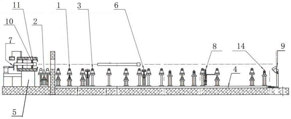 Combination automatic line for workpiece transmission, positioning and clamping