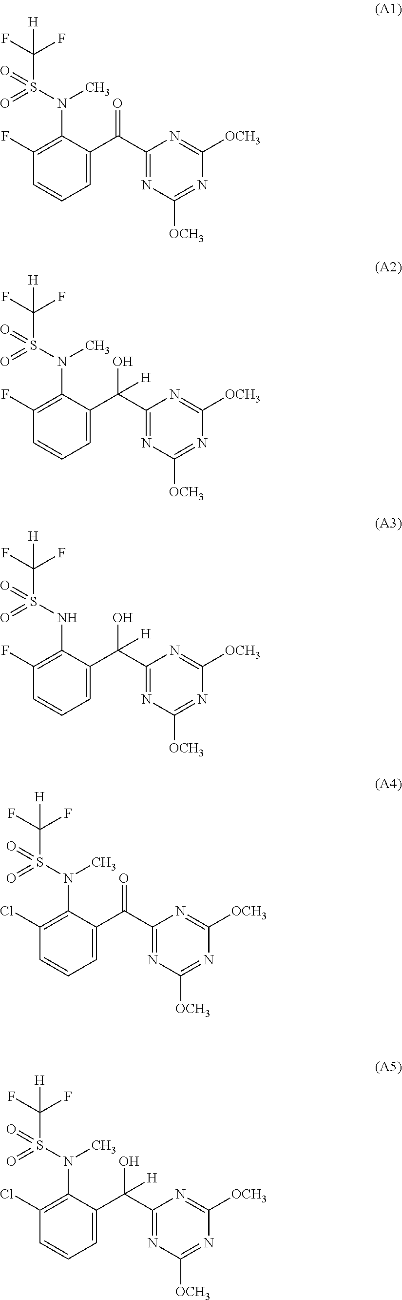 Herbicide combination comprising dimethoxytriazinyl-substituted difluoromethanesulfonylanilides