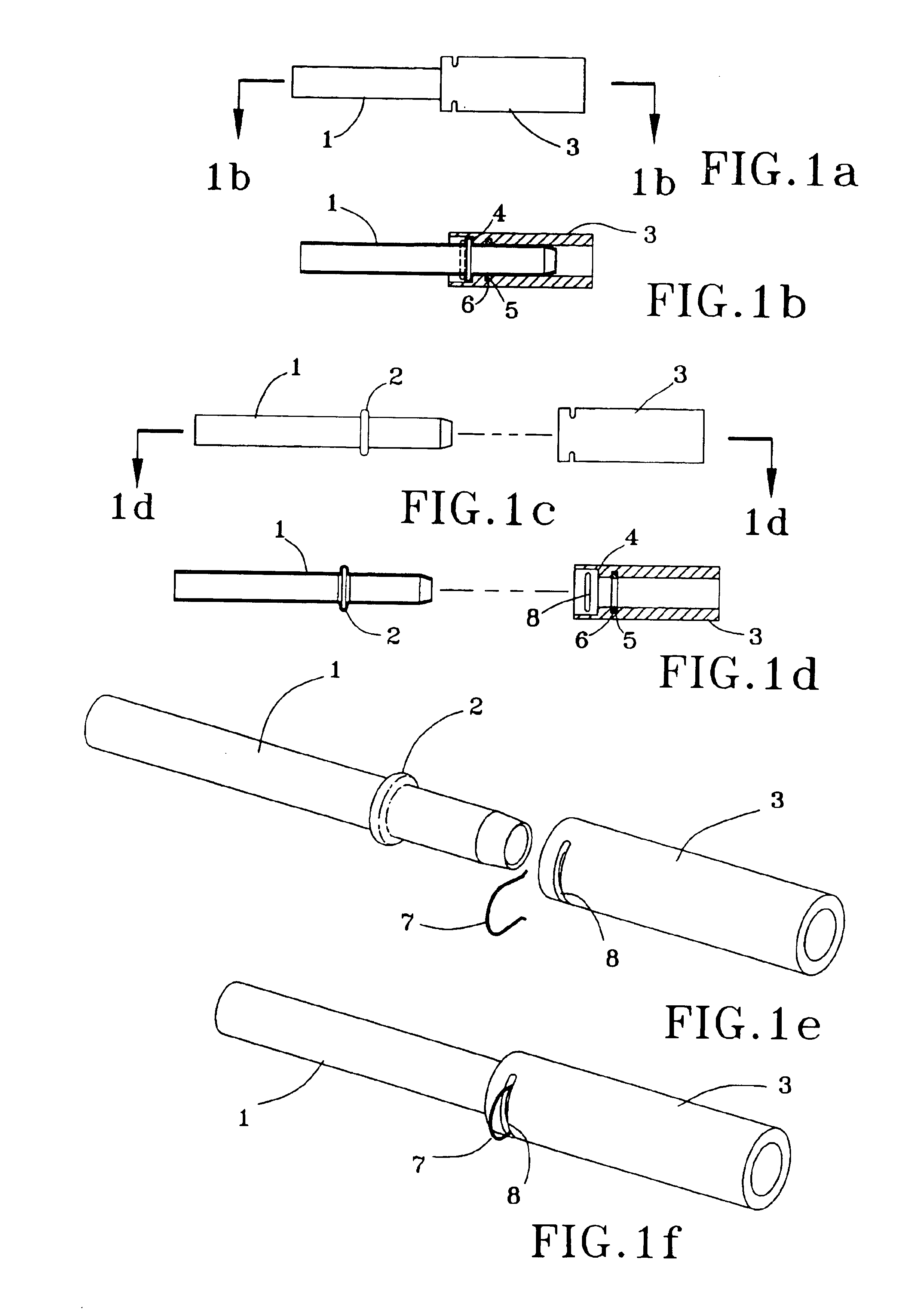 Connection system for a fluid level measuring device