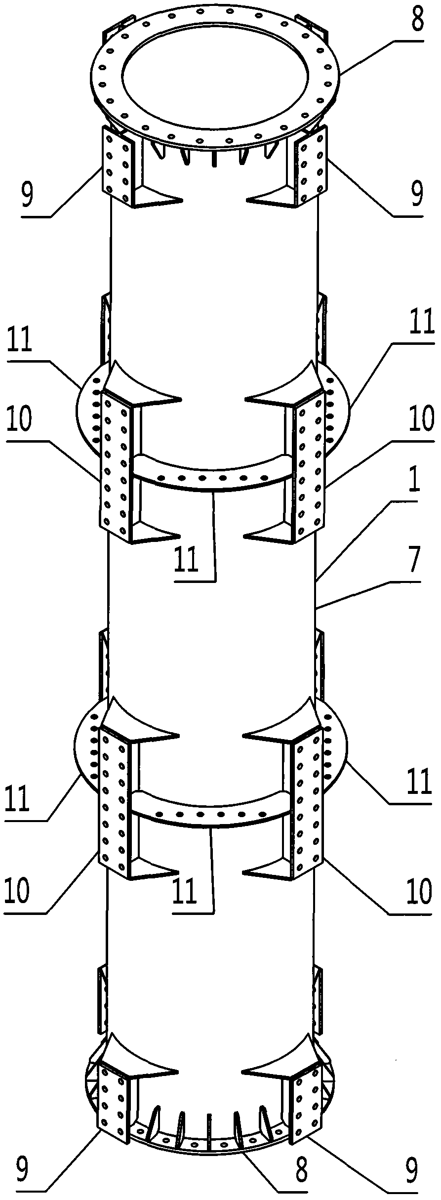 Assembled steel pipe upright post system