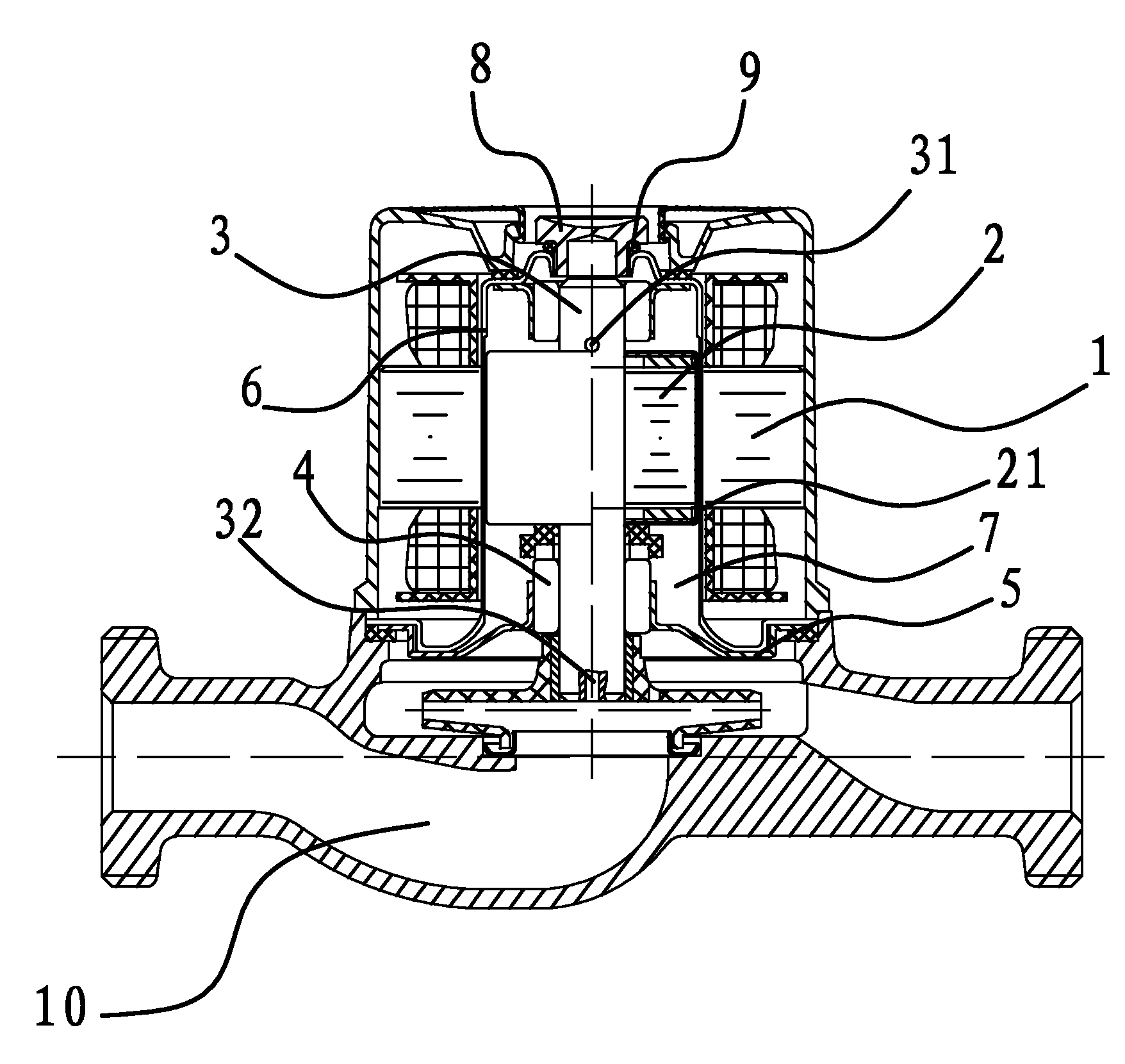 Cooling structure for hot water recycle pump