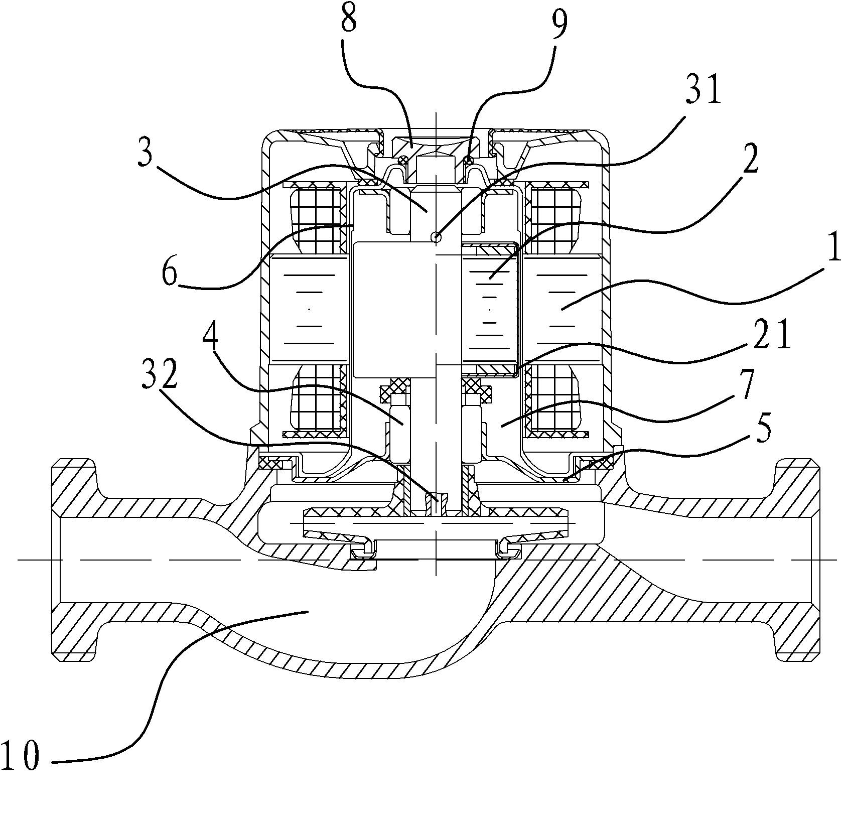 Cooling structure for hot water recycle pump