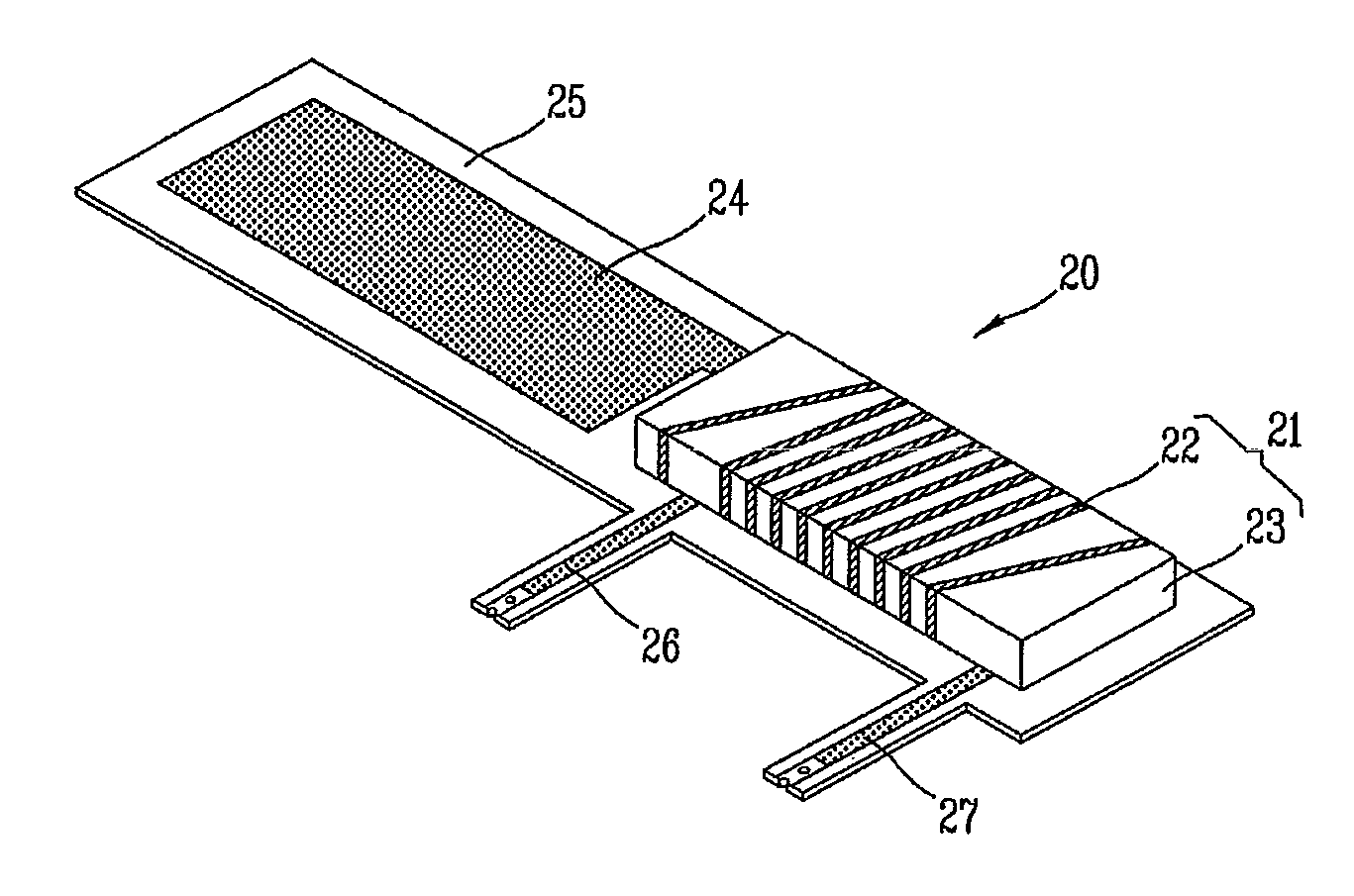 Portable terminal and antenna module thereof for receiving broadcast signal