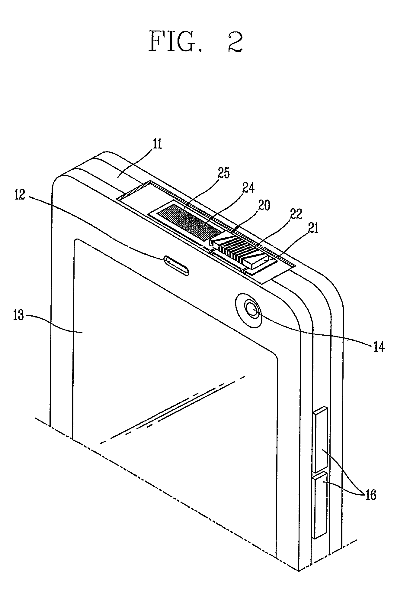 Portable terminal and antenna module thereof for receiving broadcast signal