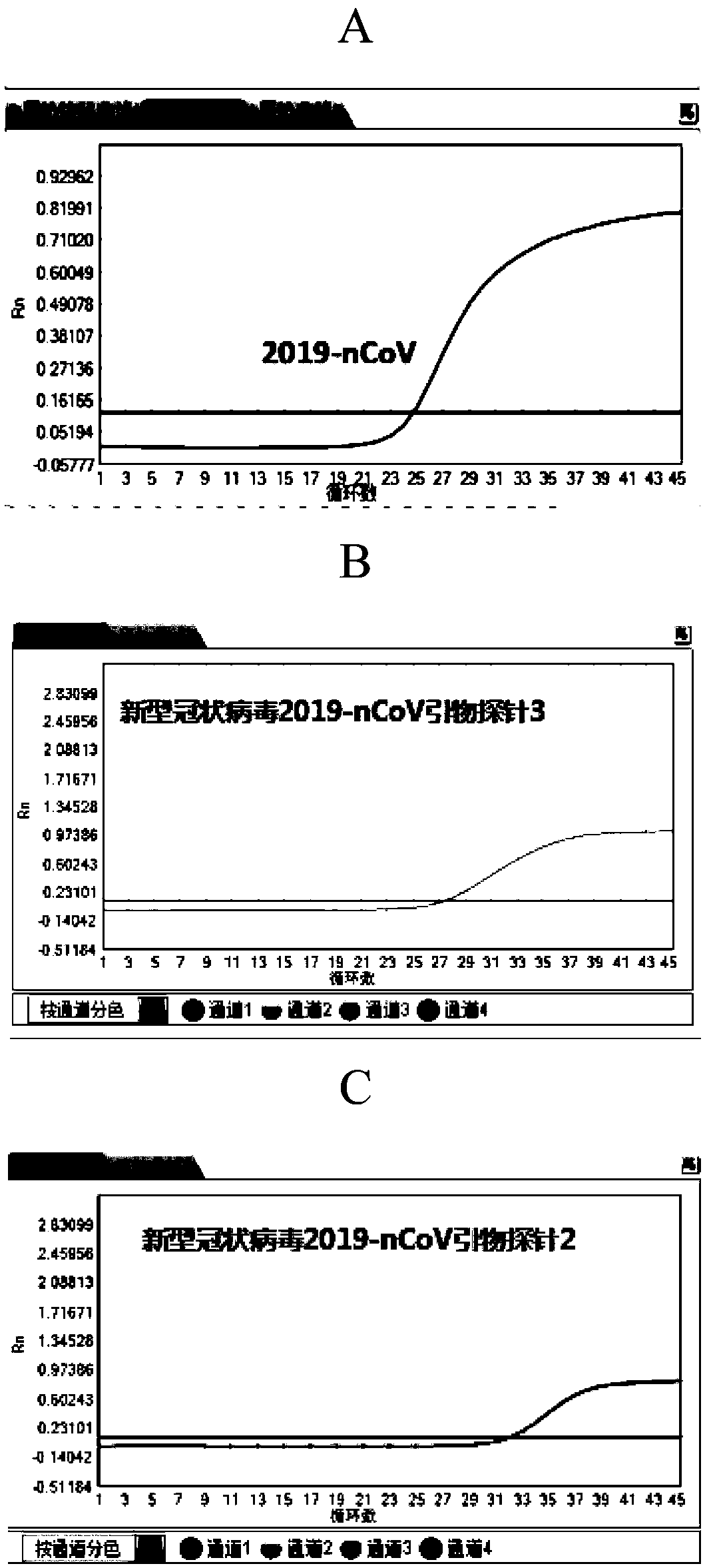 Composition, kit, method and application for detecting and typing coronavirus