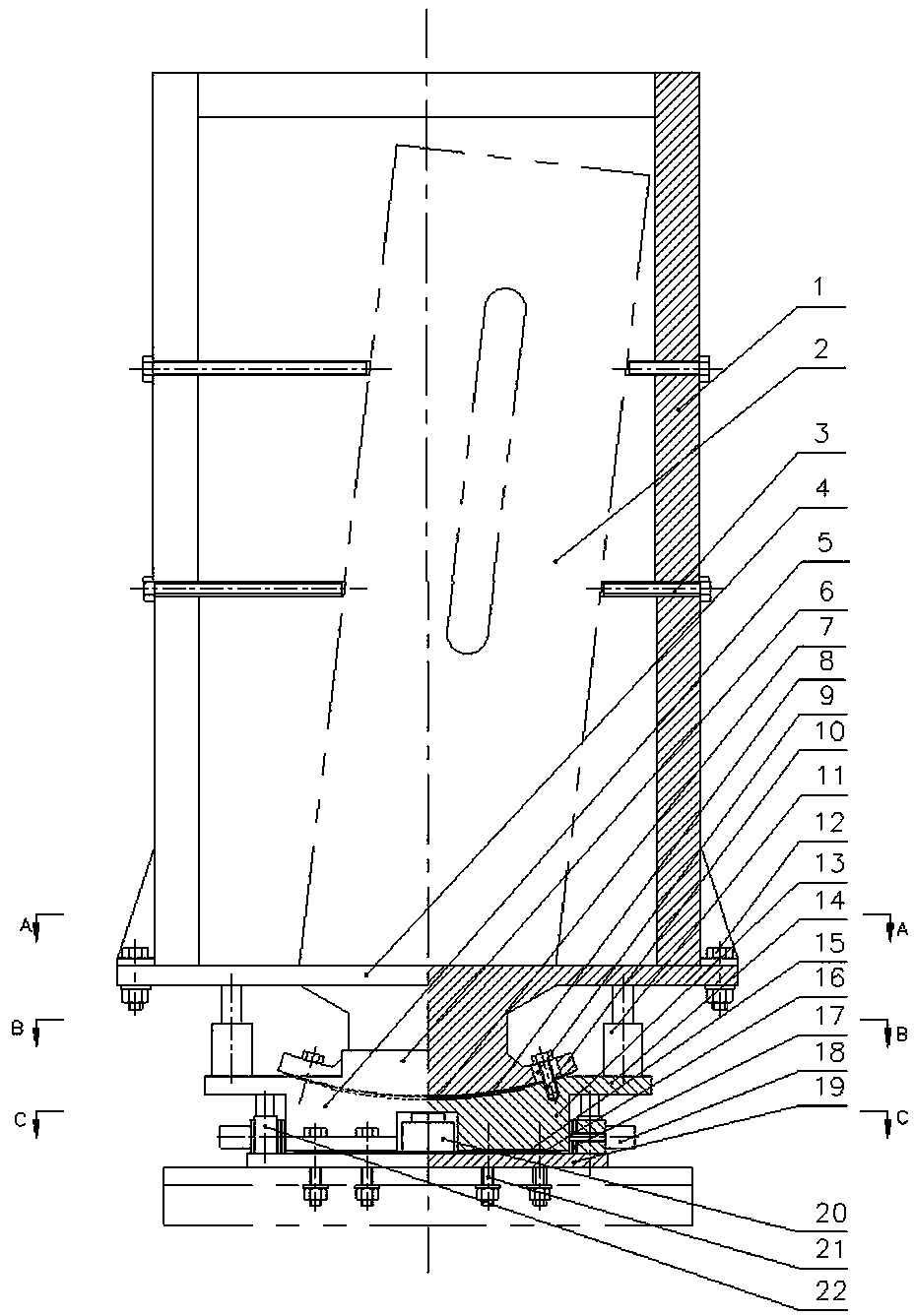 A bridge alignment multi-dimensional adjustment device