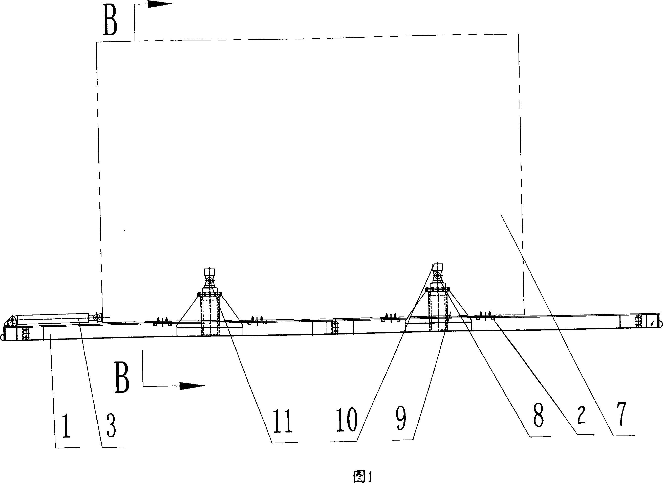 Guide rail stepwise type borer motion device