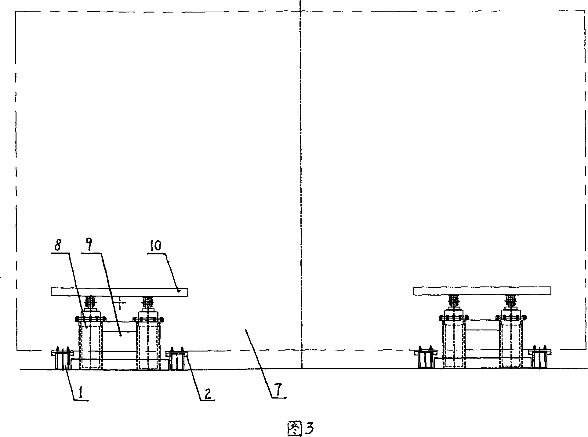 Guide rail stepwise type borer motion device