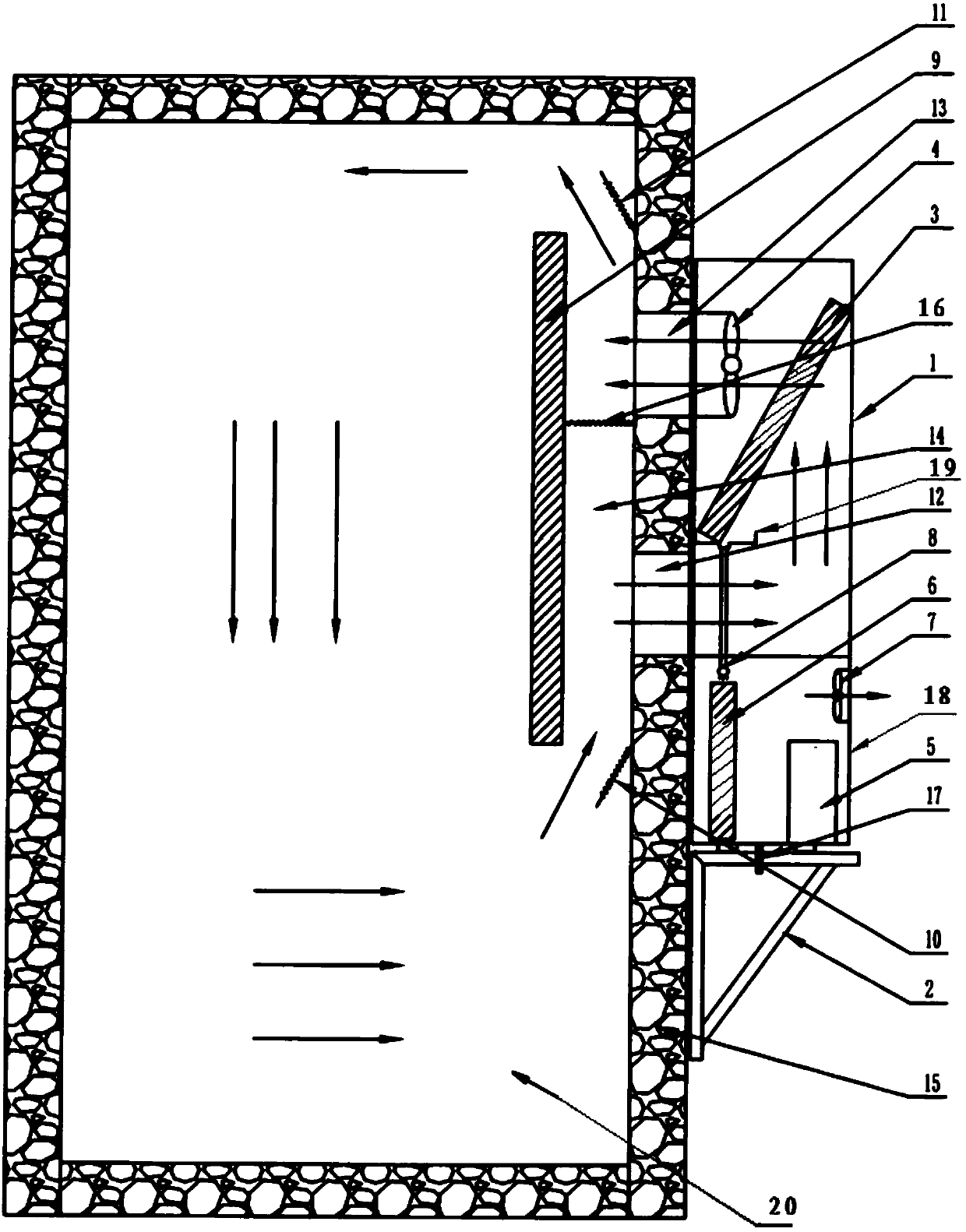 Indoor radiation cooling method and low-temperature radiation panel split air conditioner