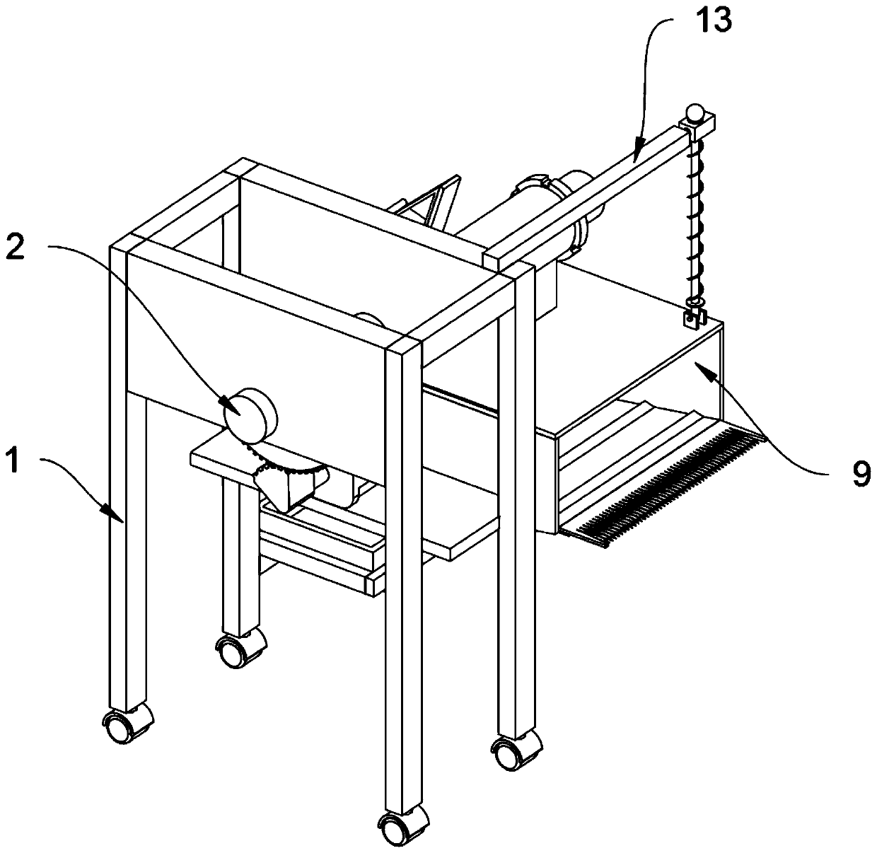 Picking device for leek flowers