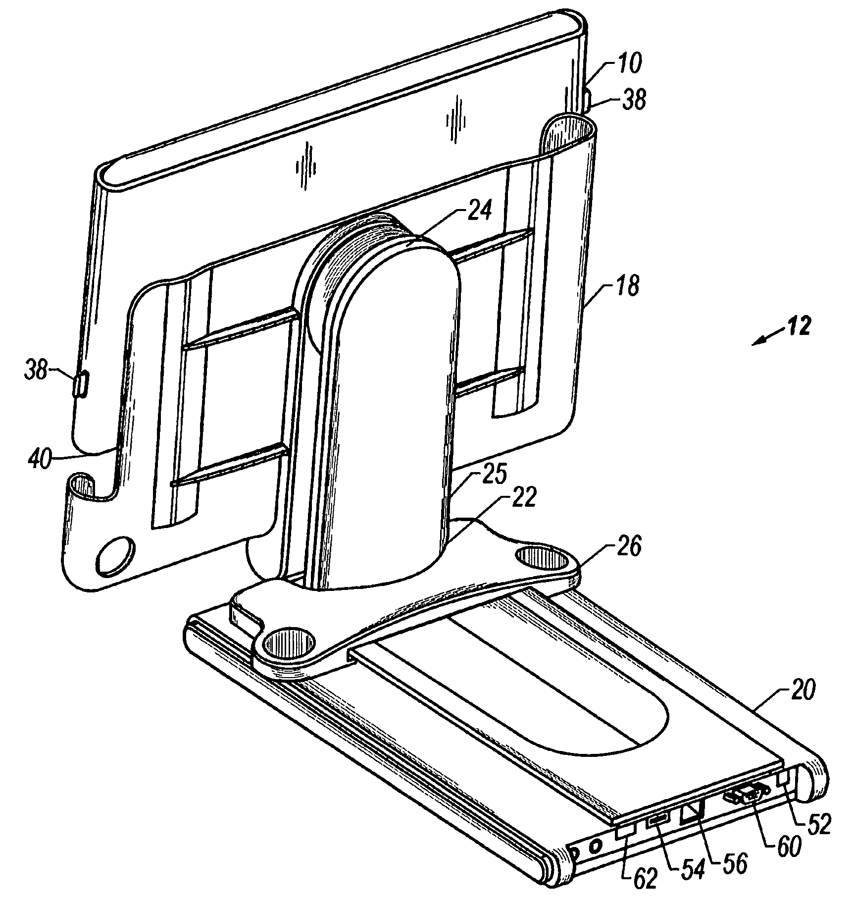 Ultra thin tablet computer battery and docking system