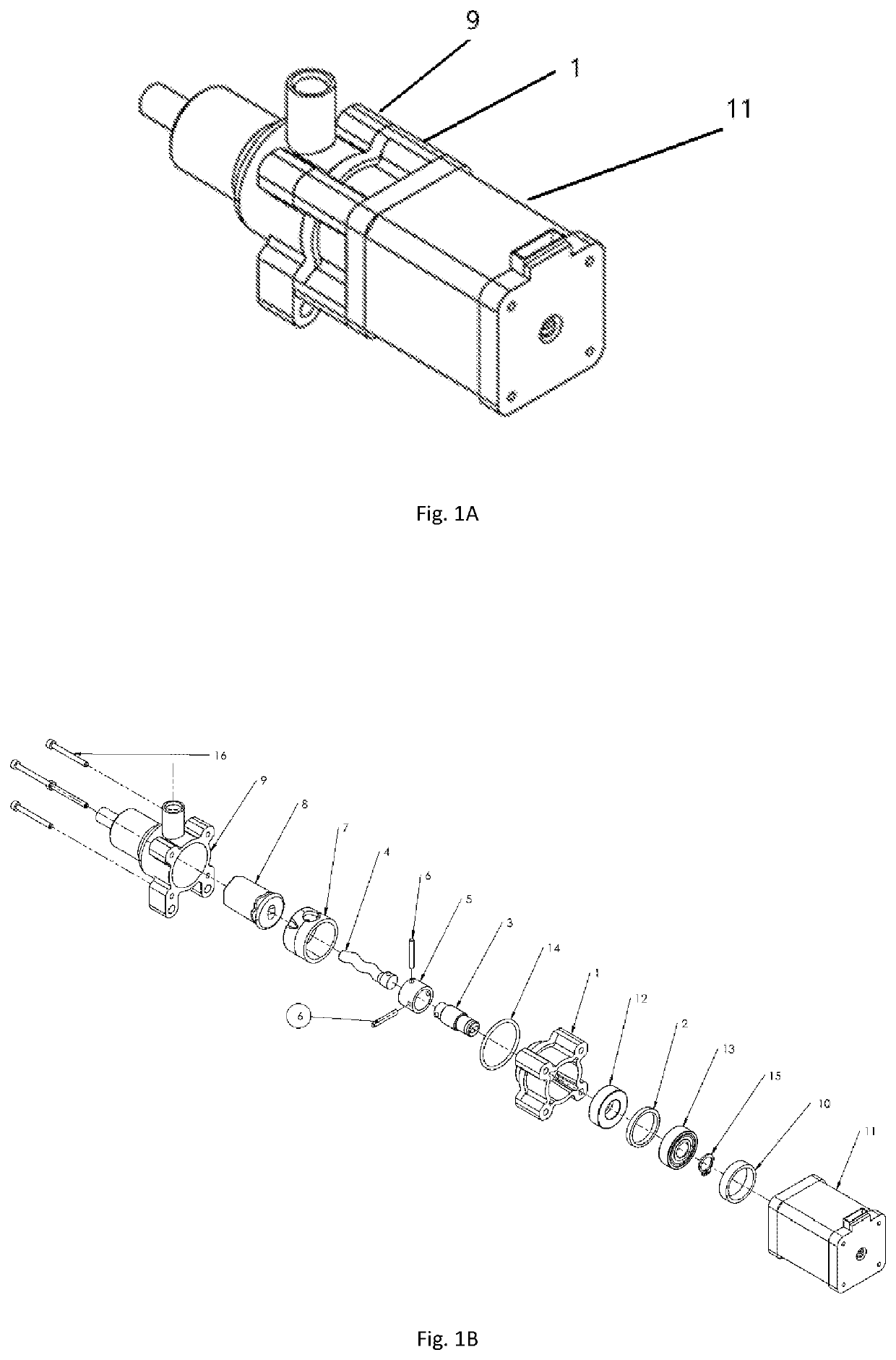 Progressive cavity pump for the tintometric industry