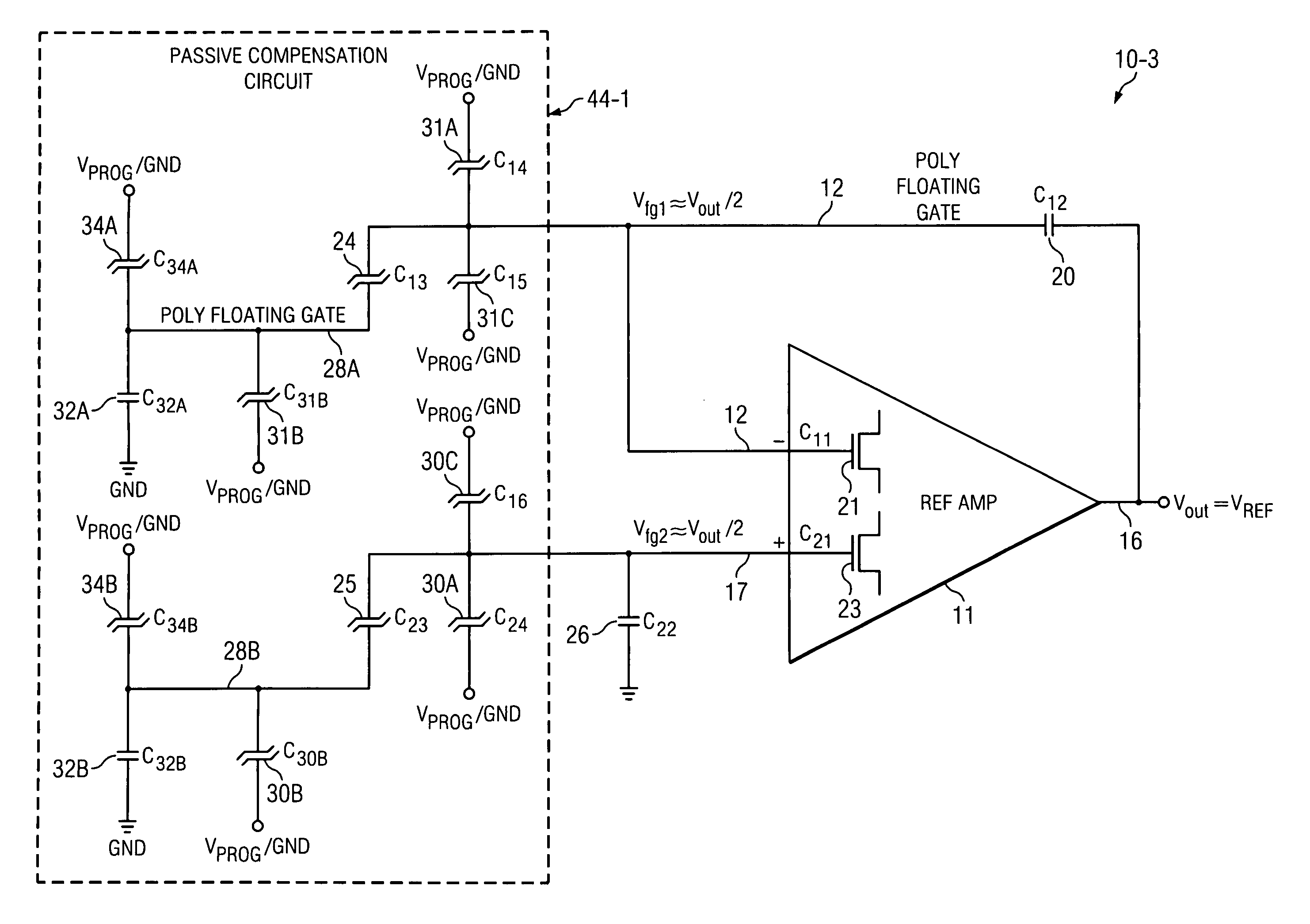 Analog floating gate charge loss compensation circuitry and method