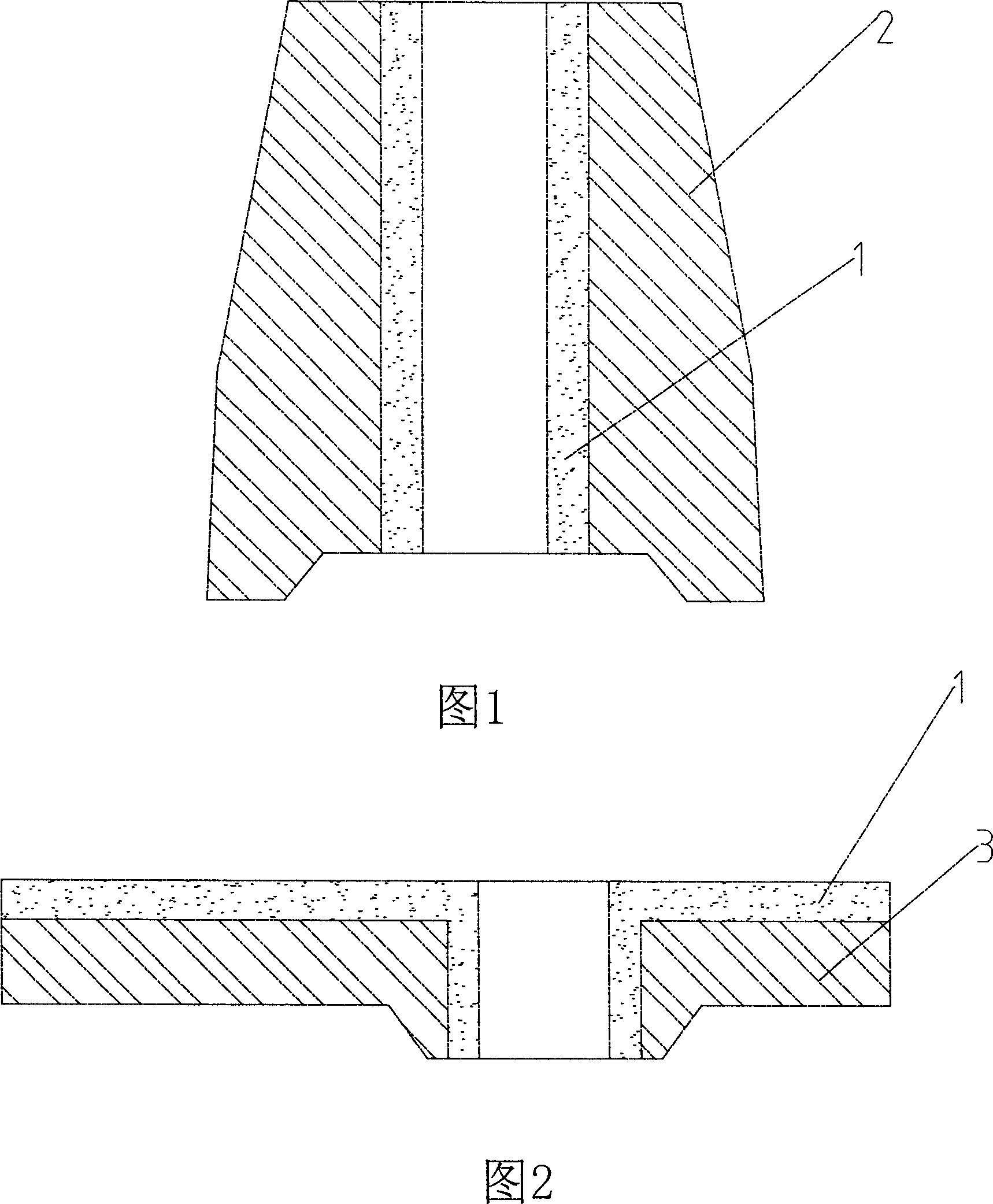 Slide gate nozzle brick utilized in metallurgic cast and prepn. thereof