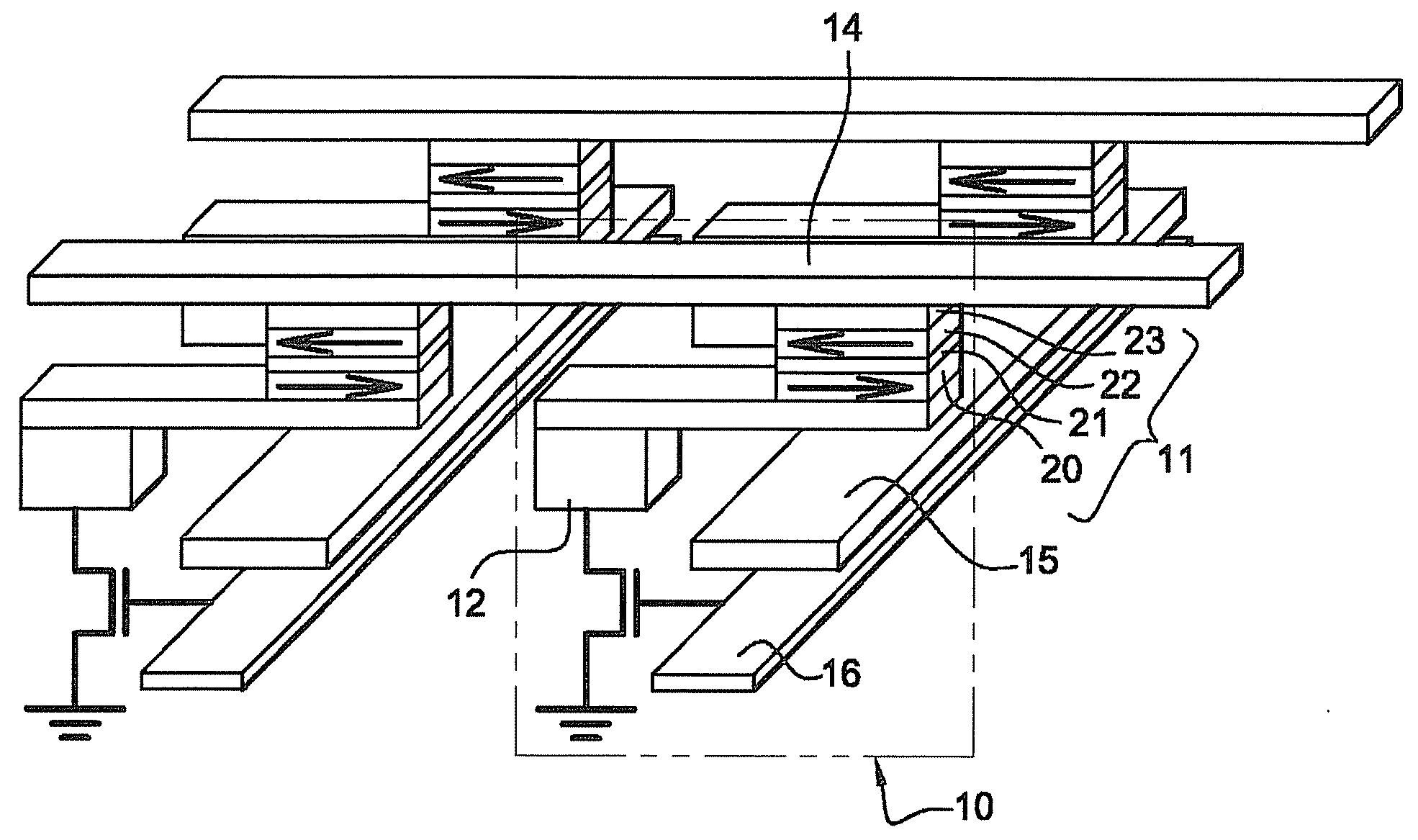 Magnetic element with thermally-assisted writing