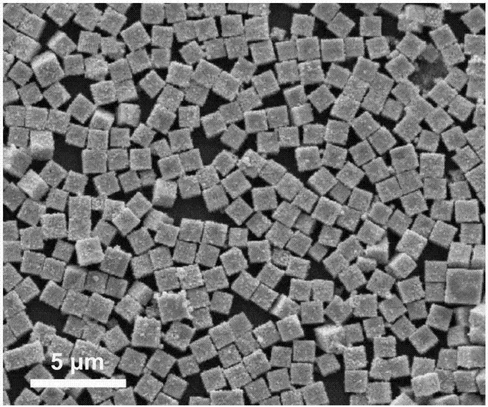 Preparation method of zinc stannate nanocube or nanosheet material