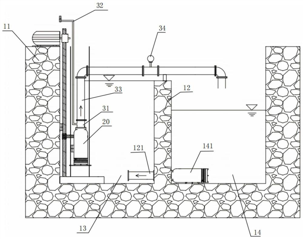 Submersible pump testing device and submersible pump testing method