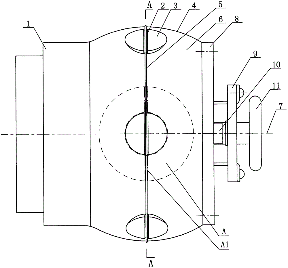 Outer spherical clamp for grinding spherical gaskets