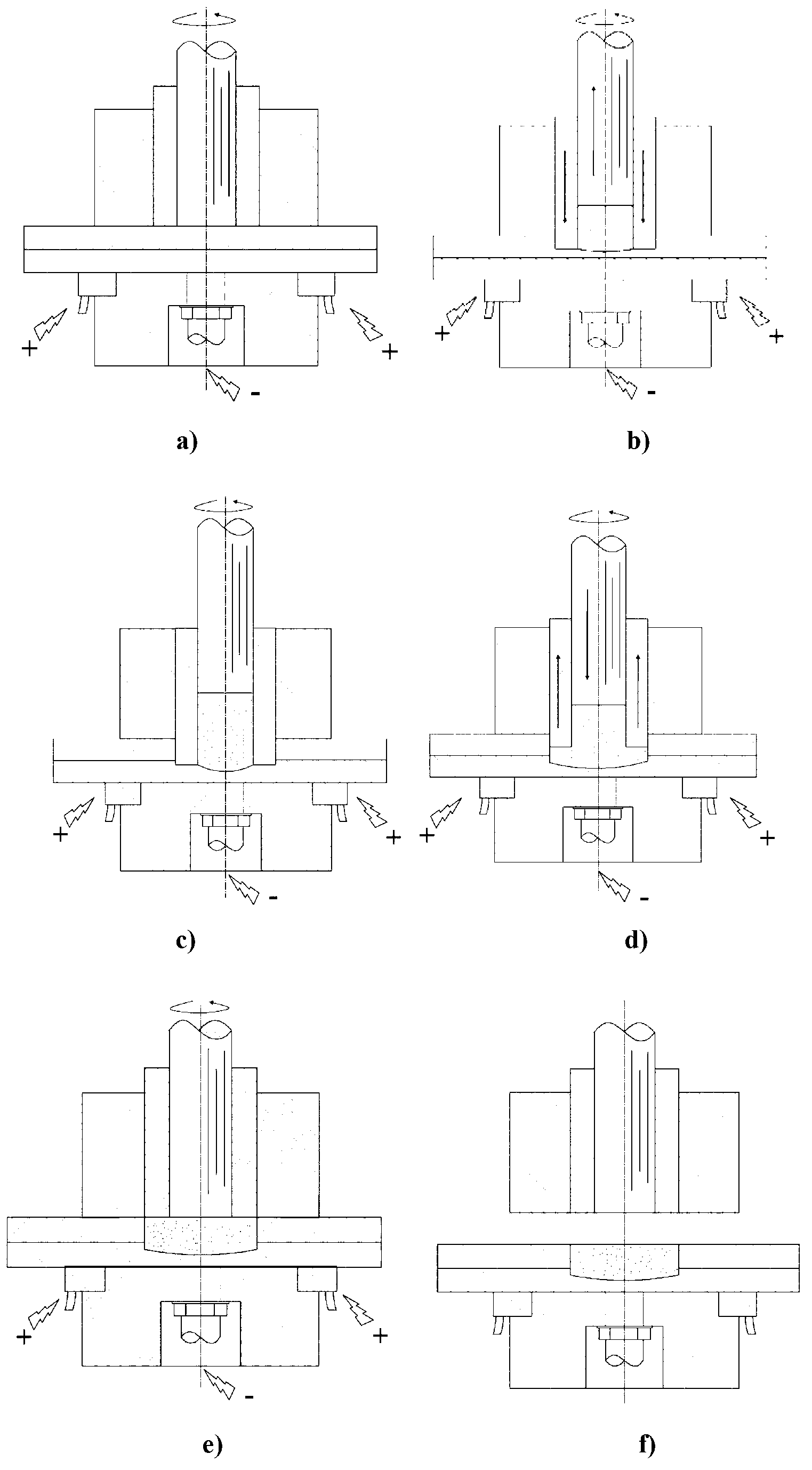 Agitating friction spot welding device and method for dissimilar metal