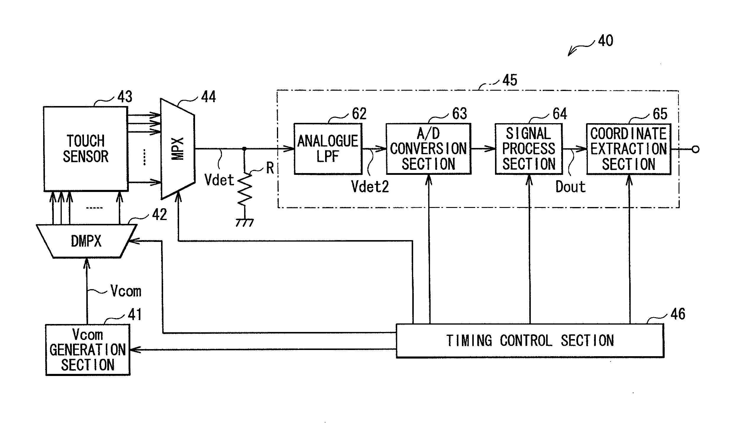 Capacitive touch panel and display device with touch detection function