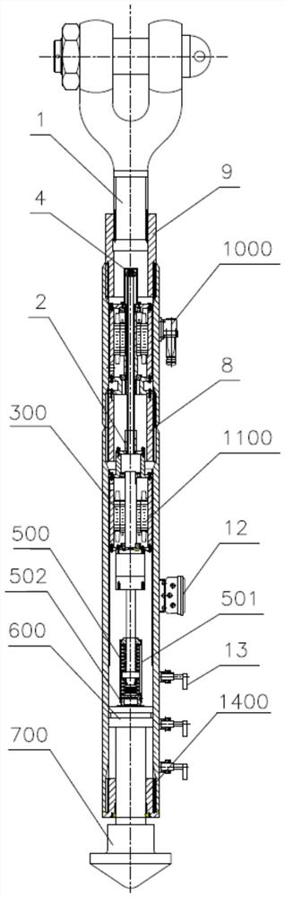 Electric telescopic and spin-locked windproof pull rod