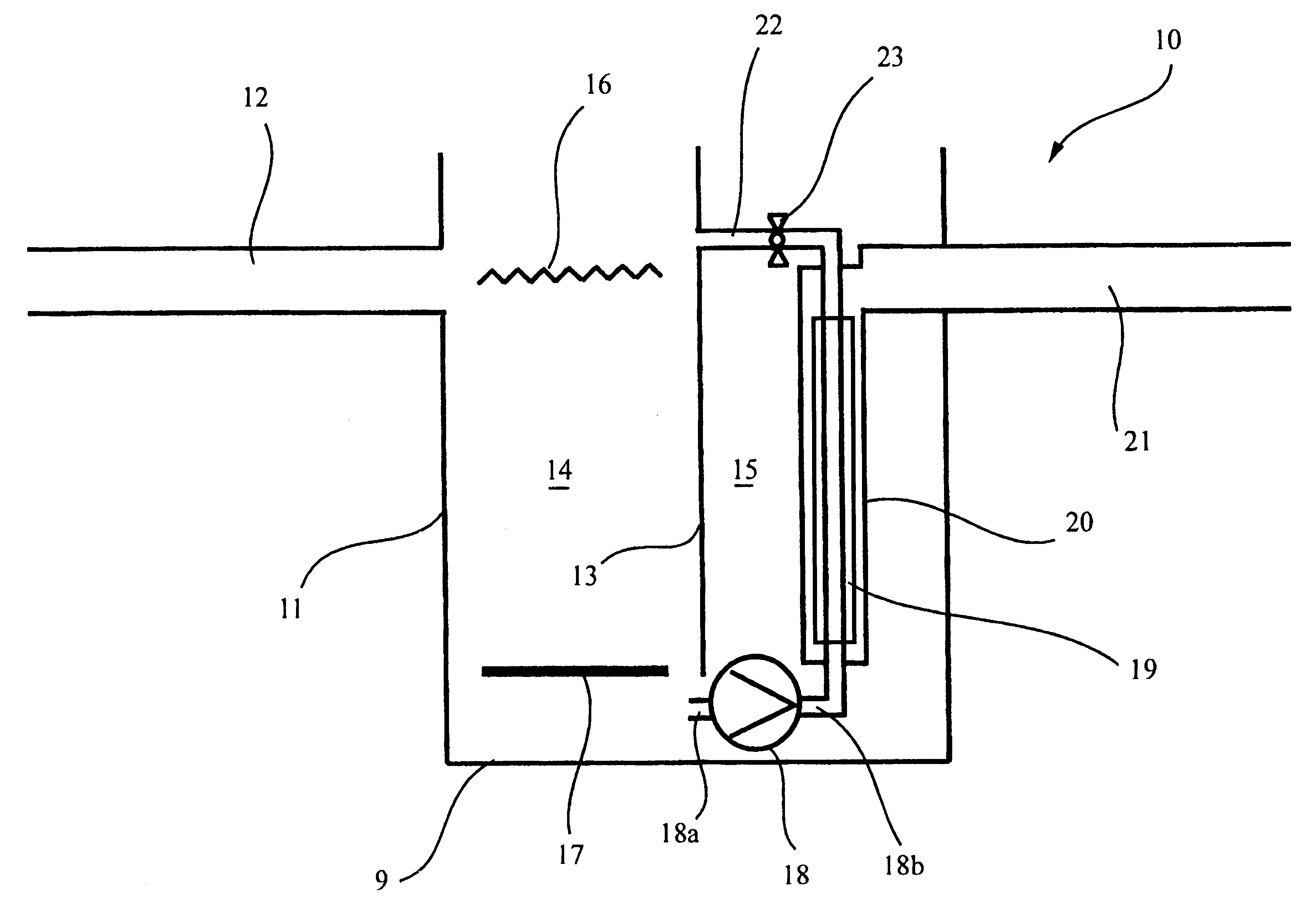 Method for in-line filtering of a liquid metal and implementing device