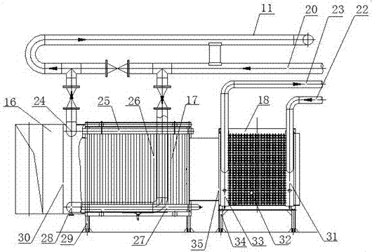 A membrane-type water-cooled wall composite return water condensing natural gas hot water boiler