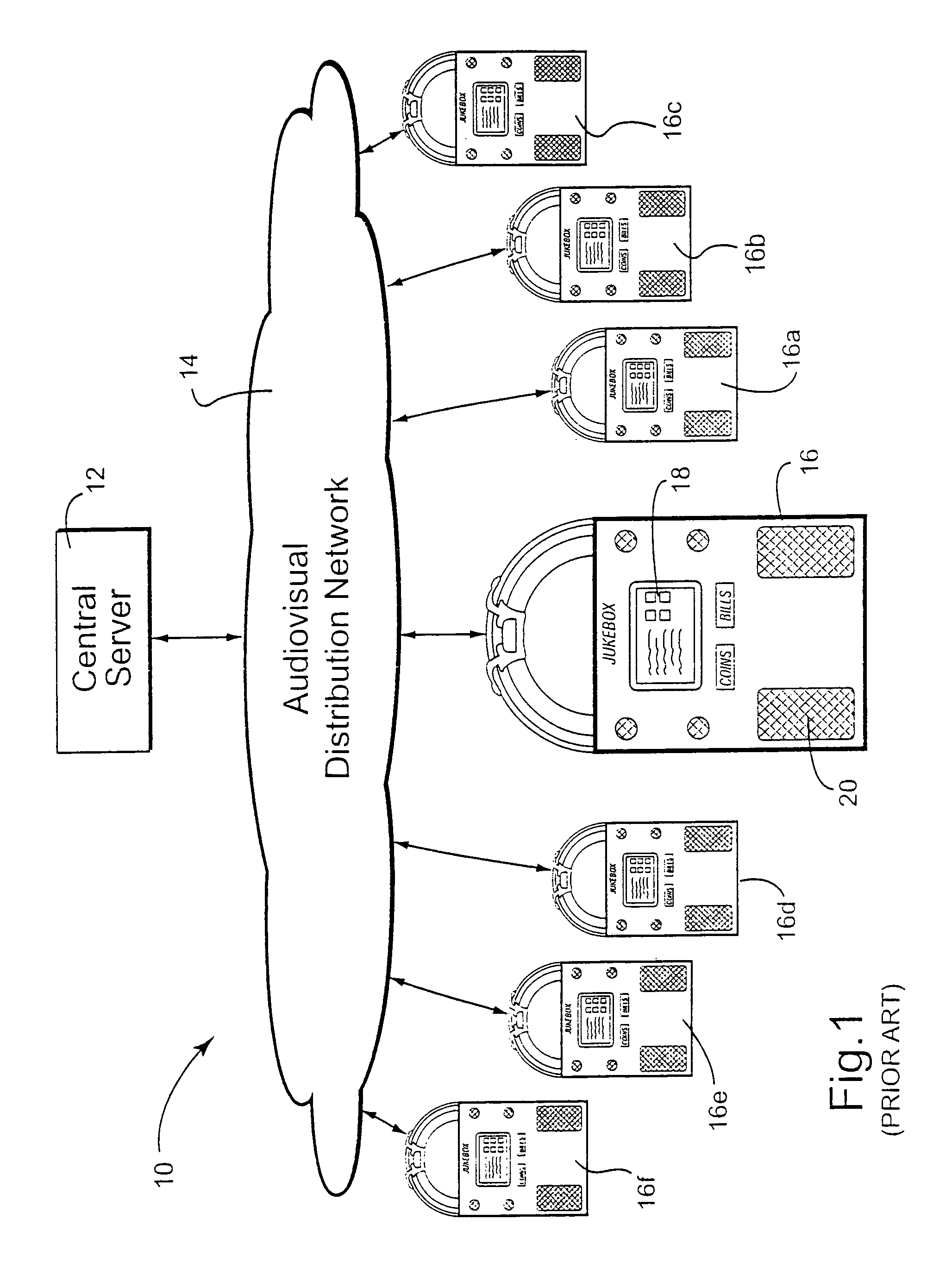 Digital downloading jukebox system with user-tailored music management, communications, and other tools